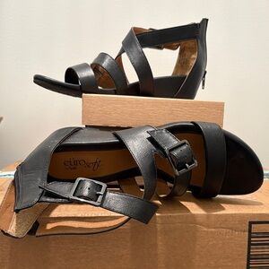 Eurosoft Black Strappy Sandals